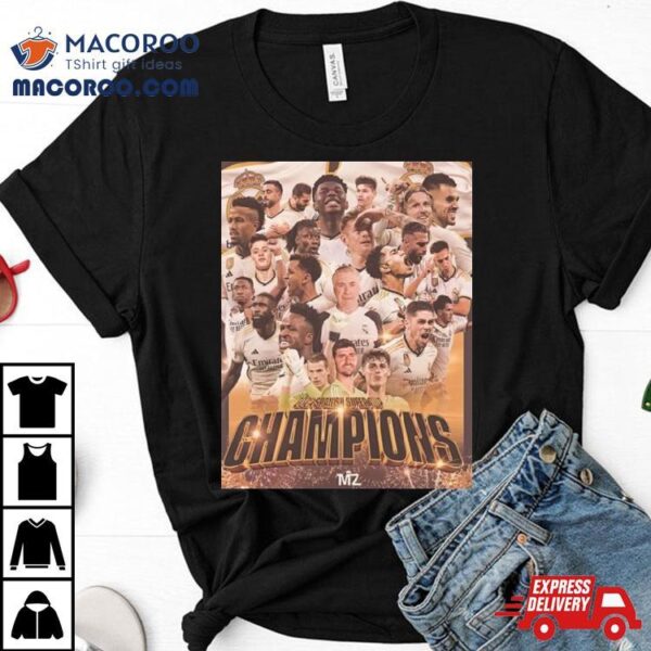 Congratulations Real Madrid With The 2024 Spanish Super Cup Champions T Shirt