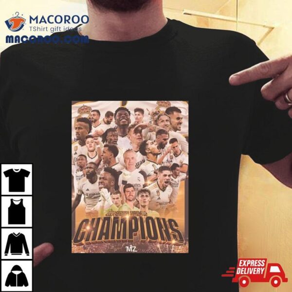 Congratulations Real Madrid With The 2024 Spanish Super Cup Champions T Shirt