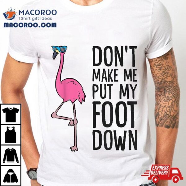 Cool Flamingo Don’t Make Me Put My Foot Down Shirt