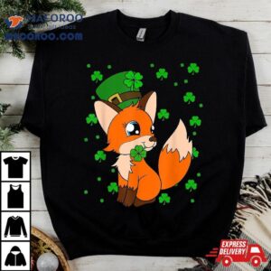 Cute Fox Shamrocks Saint Patrick’s Day Shirt