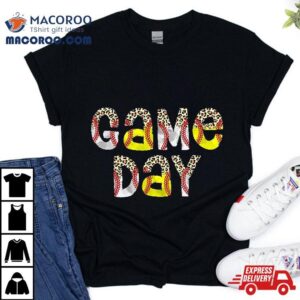 Cute Game Day Leopard Baseball Softball Mom Life Of Both Tshirt