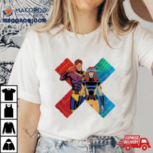 Cyclops And Jean Grey X Men 97 Promotional Art X Logo T Shirt