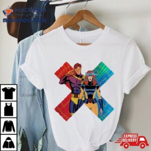 Cyclops And Jean Grey X Men 97 Promotional Art X Logo T Shirt