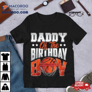 Daddy Basketball Birthday Boy Family Baller B Day Party Tshirt