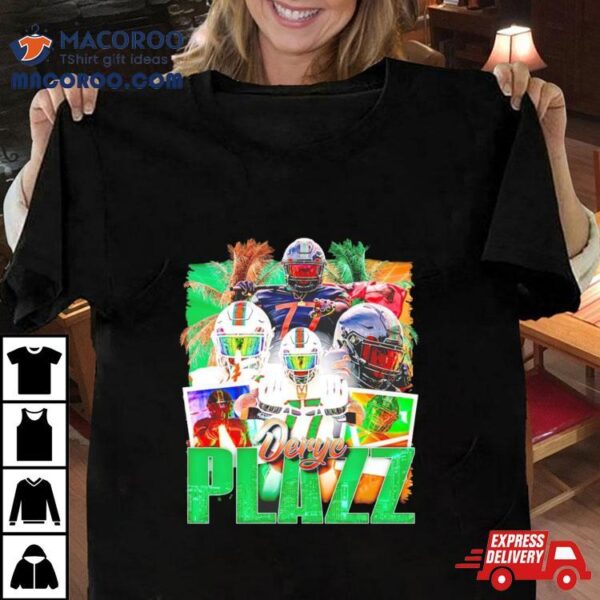 Deryc Plazz Miami Hurricanes Graphic Poster Shirt