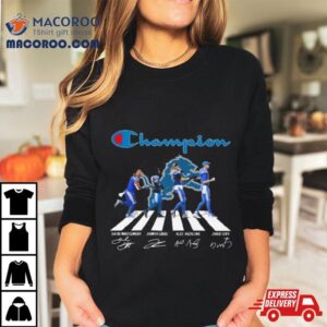 Detroit Lions Champion Abbey Road Signatures Tshirt