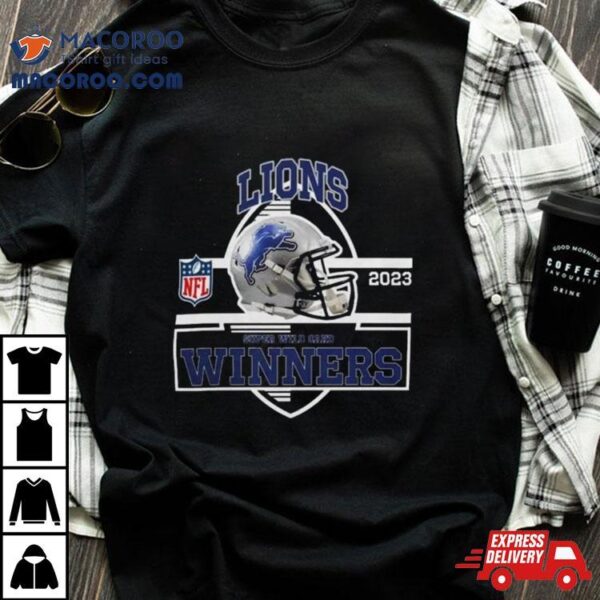 Detroit Lions Winners Champions 2023 Super Wild Card Nfl Divisional Helmet Logo Shirt