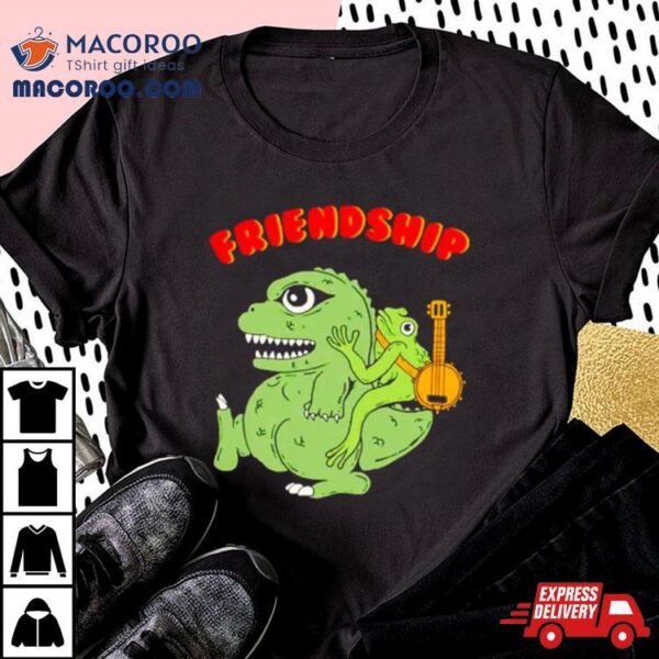 Dinosaur And Frog Friendship Shirt