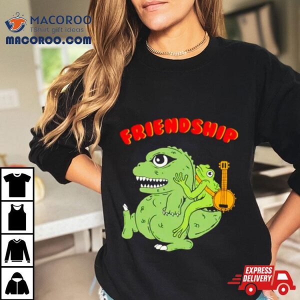 Dinosaur And Frog Friendship Shirt