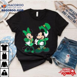 Disney Leprechaun Mickey Minnie Shamrock St Patricks Day Tshirt