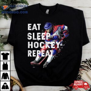 Eat Sleep Hockey Ice Player Gift Shirt