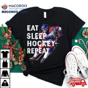 Eat Sleep Hockey Ice Player Gif Tshirt