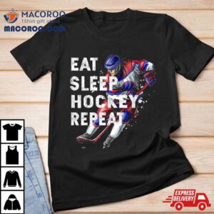 Eat Sleep Hockey Ice Player Gif Tshirt