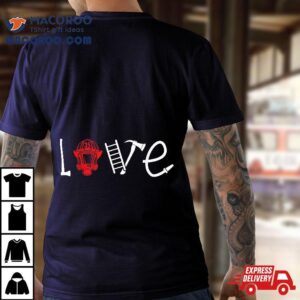 Female Firefighter Love Wife Girlfriend Shirt
