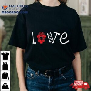 Female Firefighter Love Wife Girlfriend Tshirt