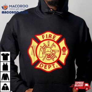 Fire Departt Logo Uniform Fireman Symbol Firefighter Gear Tshirt