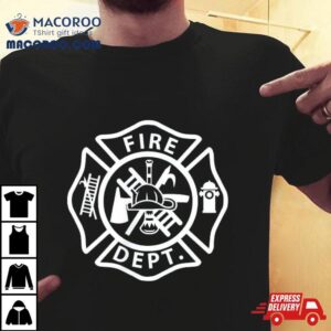 Fire Departt Logo Uniform Fireman Symbol Firefighter Gear Tshirt