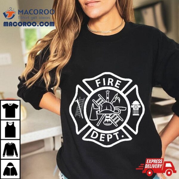 Fire Departt Logo Uniform Fireman Symbol Firefighter Gear Shirt