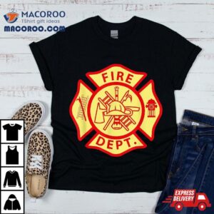 Fire Departt Logo Uniform Fireman Symbol Firefighter Gear Tshirt