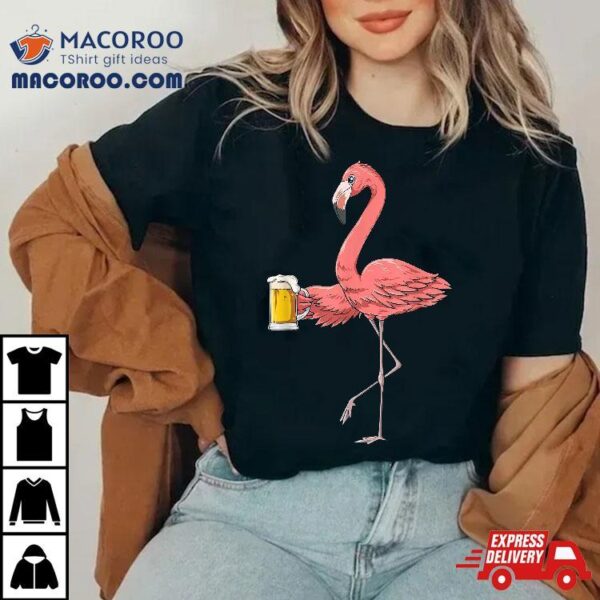 Flamingo Drinking Beer Lovers Shirt