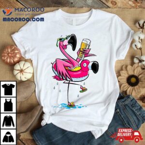 Flamingo Drinking Beer Summer T Funny Lover Gifts Tshirt