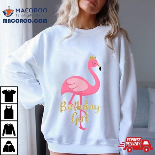 Flamingo Girl Birthday Costume Shirt