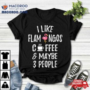 Flamingo I Like Flamingos Coffee And Maybe People Gif Tshirt