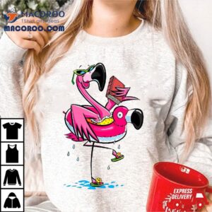 Flamingo Reading Book Summer T Funny Lover Gifts Tshirt