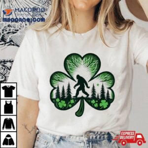 Funny Bigfoot Saint Paddys St Patricks Day Cool Tshirt