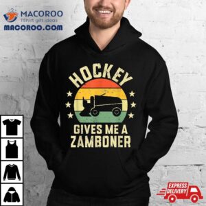 Funny Hockey Gives Me A Zamboner Boys Youth Lover Tshirt