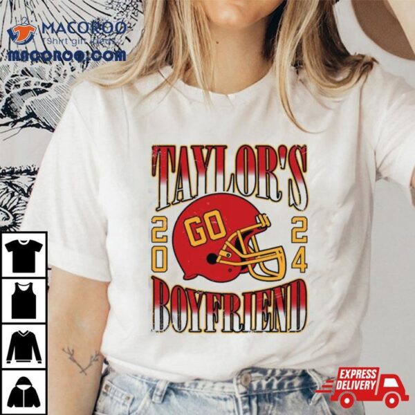 Go Taylor’s Boyfriend 2024 Helmet Football T Shirt