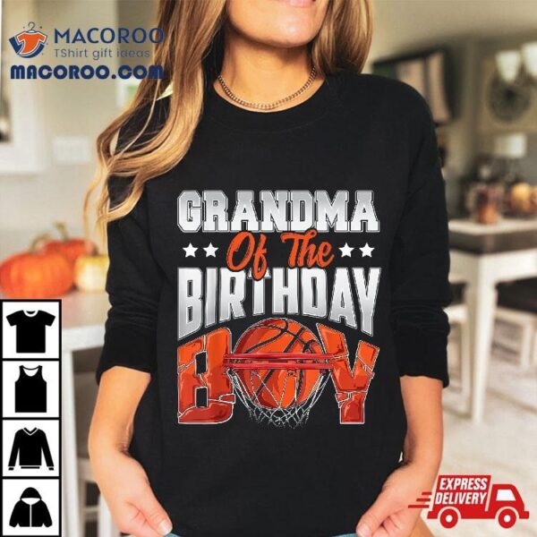 Grandma Basketball Birthday Boy Family Baller B-day Party Shirt