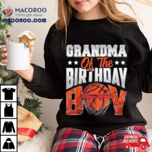 Grandma Basketball Birthday Boy Family Baller B Day Party Tshirt