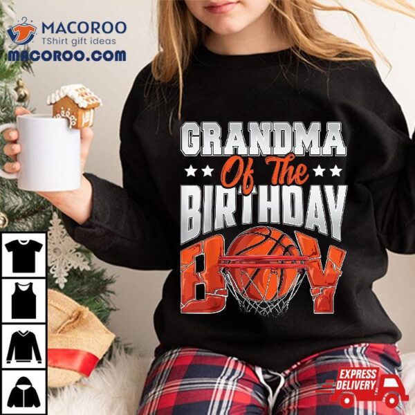 Grandma Basketball Birthday Boy Family Baller B-day Party Shirt