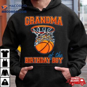 Grandma Of The Birthday Boy Basketball Family Party Shirt