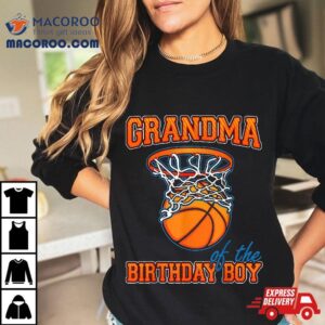 Grandma Of The Birthday Boy Basketball Family Party Tshirt