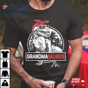 Grandmasaurus T Rex Dinosaur Grandma Saurus Mother’s Family Shirt