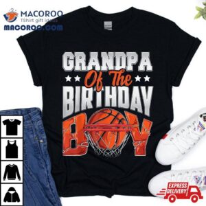 Grandpa Basketball Birthday Boy Family Baller B Day Party Tshirt