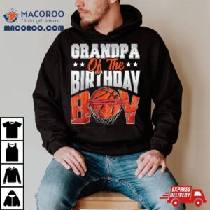 Grandpa Basketball Birthday Boy Family Baller B Day Party Tshirt