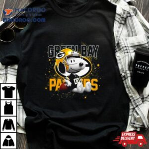 Green Bay Packers Football Mix Snoopy Tshirt