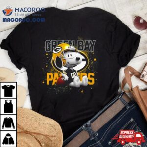 Green Bay Packers Football Mix Snoopy Tshirt