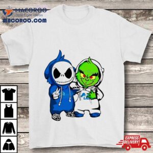 Grinch And Jack Skellington Detroit Lions Fan Tshirt