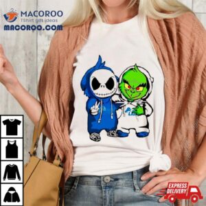 Grinch And Jack Skellington Detroit Lions Fan Tshirt