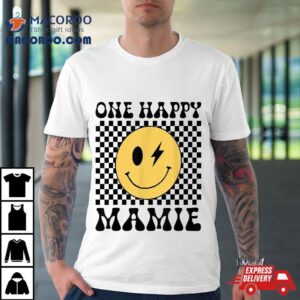 Groovy Mamie One Happy Dude Birthday Family Matching Shirt