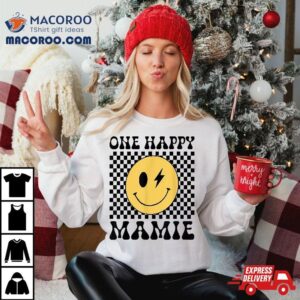 Groovy Mamie One Happy Dude Birthday Family Matching Shirt