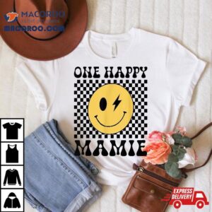 Groovy Mamie One Happy Dude Birthday Family Matching Tshirt