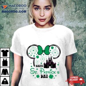 Happy St Patricks Day Minnie Head Castle Tshirt