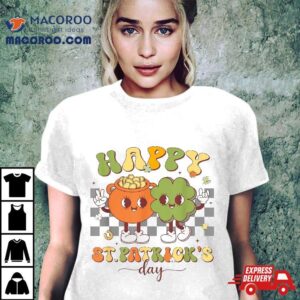 Happy St Patricks Day Shamrock Clover For Kids Tshirt