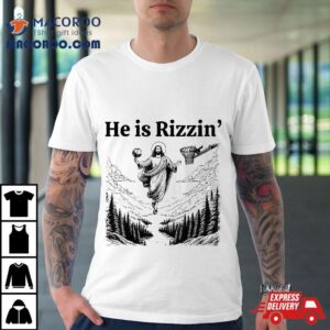 He Is Rizzin Funny Basketball Jesus Christian Religious Tshirt