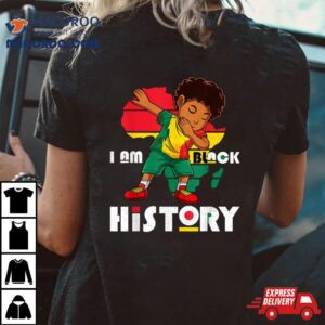 I Am Black History Month Kids Boys Afro African American T Shirt